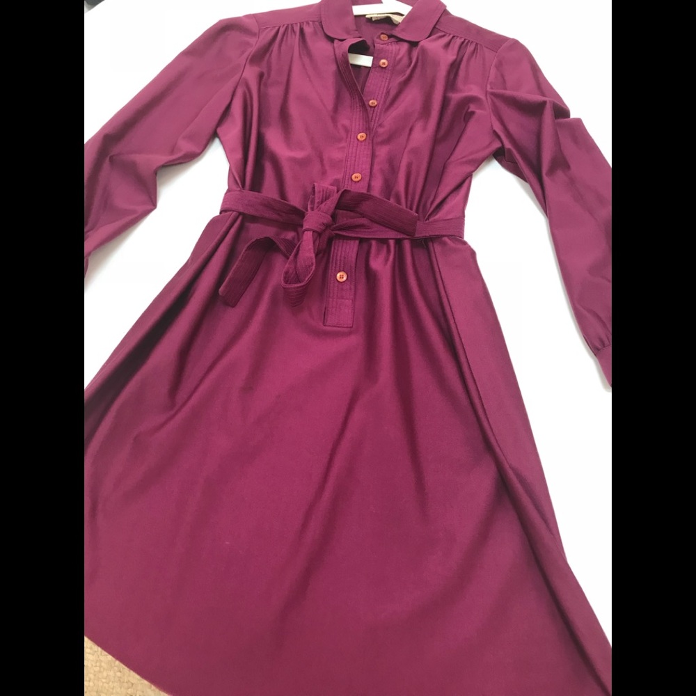 Vintage 70s Schrader Sports Petite Secretary Dress